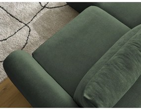 Sötétzöld sarokkanapé Aden – Bobochic Paris