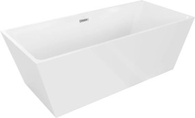 Luxury Lita szabadon álló fürdökád akril  170 x 75 cm, fehér,  leeresztö  króm - 52121707500 Térben álló kád