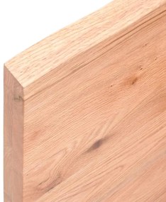 világosbarna kezelt tömör fa fürdőszobai pult 140x50x(2-4) cm