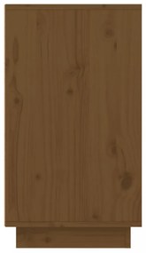 mézbarna tömör fenyőfa cipőszekrény 110 x 34 x 61 cm
