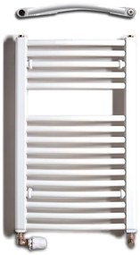 Birossi törölközőszárító radiátor - íves - fehér - 450x730 mm
