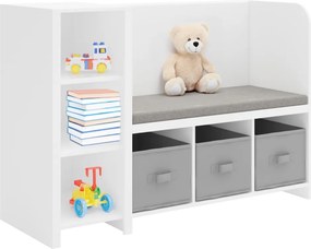 Polcállvány paddal, fehér/szürke, BENKO