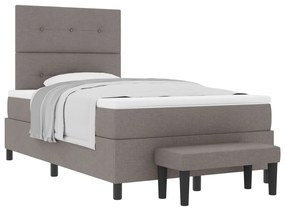 Box Spring Ágy Matraccal és Pad Taupe 120x190 cm Szövet