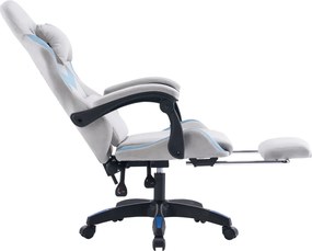 Irodai/gamer szék, szürke/kék, ZODIA