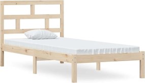 vidaXL tömör fenyőfa ágykeret 90 x 200 cm