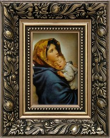 Vászonkép 25x20 Szűzanya Cigány Arany Díszített Fa Keret