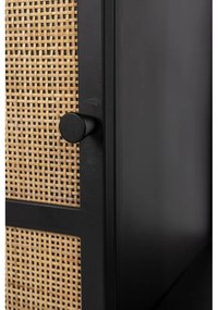 Fekete rattan bortartó szekrény 8 palackhoz, 80x100 cm Guuji - White Label