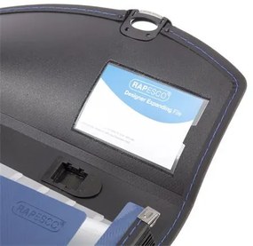 Harmonikamappa, A4+, PP, 13 rekeszes, RAPESCO, kék (IR0681)