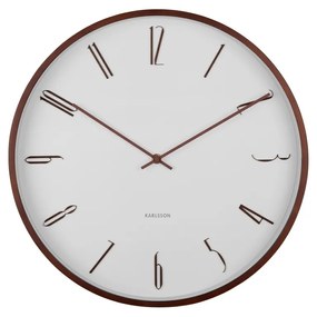 Karlsson 6014WH design falióra, fehér, átmérő: 40cm