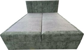 Kárpitozott boxspring ágy DIRELIS VIBE 140x200 cm sötétzöld Matrac: Bonell rugós matrac