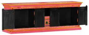 rózsaszín tömör mangófa TV-szekrény 110 x 30 x 40 cm