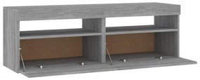 2 db szürke sonoma színű TV-szekrény LED-ekkel 60 x 35 x 40 cm