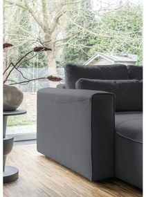 Sötétszürke kinyitható sarokkanapé ("U" alakú) Homely Tommy – Miuform