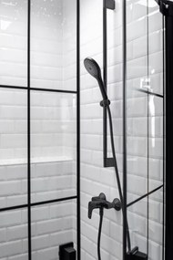 WENKO 24922100 - Zuhanyfej víztakarékos rendszer 9,5x9,5 cm fekete