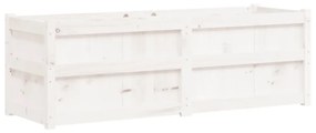 fehér tömör fenyőfa kerti virágláda 150x50x50 cm