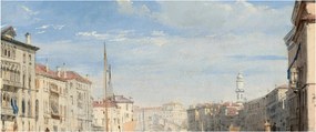 Kép - Richard Parkes Bonington, The Grand Canal, reprodukciók (120x50 cm)