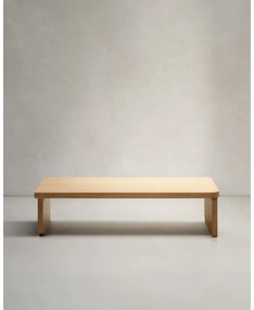 Natúr színű dohányzóasztal tölgyfa dekorral 75x140 cm Oaq – Kave Home