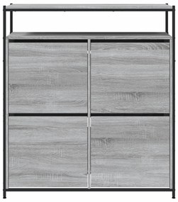 szürke sonoma cipőszekrény 4 kihajtható fiókkal 100x34x112 cm