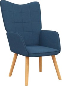 vidaXL kék szövet pihenőfotel