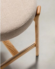 Bézs-világos natúr színű kőrisfa bárszék (ülésmagasság 65 cm) Granite – Kave Home