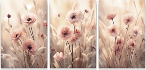 Poszterek Falra Virágok Boho Szett 3 Képek Hálószoba Keret nélkül 70x50