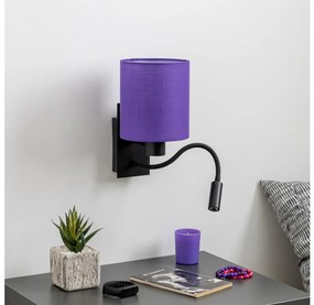 Brilagi - LED Fali lámpa NUBILA 1xE27/25W/230V + LED/3W fekete/lila