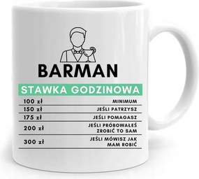 Bögre Ajándék Csaposnak Óradíj Nyomtatott Fényképpel