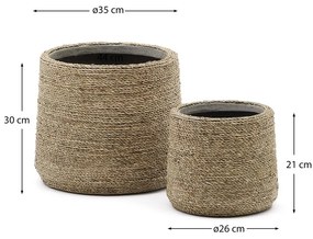 Cement kaspó szett 2 db-os ø 35 cm Sigal – Kave Home