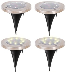 Napelemes kerti LED lámpák - 8 LED - 4 db - meleg fehér
