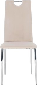 Étkezőszék, bézs Dulux Velvet szövet/króm, OLIVA NEW