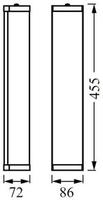 Ledvance - Fürdőszobai fali lámpa BATHROOM CLASSIC 3xE14/12W/230V IP44