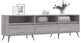 szürke sonoma színű szerelt fa TV-szekrény 150x30x44,5 cm