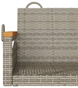 szürke polyrattan hintapad 63 x 62 x 40 cm