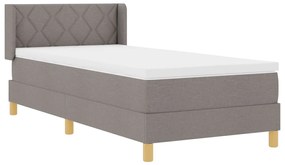 Boxspring ágy matraccal taupe színben, 90 x 200 cm Kárpit