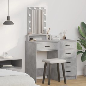Öltözőasztal LED világítással Betonnedv Hossz 50x41x140 cm