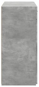 betonszürke szerelt fa tálalószekrény 80 x 42,5 x 93 cm