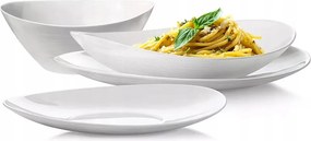 Étkezőgarnitúra Tányér 24EL 6 Személyes Fehér Ajándék