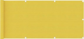 vidaXL sárga HDPE erkélytakaró 75 x 500 cm