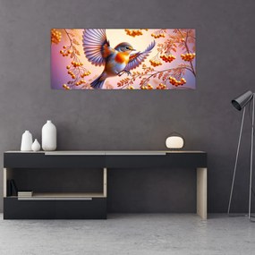 Kép - Madár berkenyével (120x50 cm)