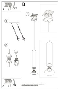 Sollux SL.1204 - Csillár zsinóron LAGOS 1xGU10/10W/230V króm