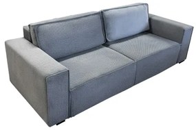 RONDA szürke, kihúzható háromüléses kanapé tárolóval