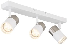 Globo 57851-3 - Spotlámpa BRISBON 3xGU10/25W/230V fehér/króm