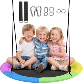 AIYAPLAY 100 cm fészekhinta — állítható, teherbíró függőhinta gyerekeknek és felnőtteknek, max. 300 kg | Aosom