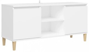 fehér TV-szekrény tömör falábakkal 103,5 x 35 x 50 cm