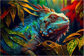 Kép - Színes leguán (90x60 cm)