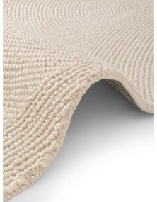 Világos natúr színű kézi szövésű gyapjú futószőnyeg 80x300 cm Eleni Natural White – Hanse Home