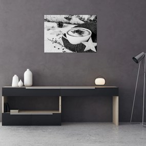 Üveg kép - Téli cappuccino (70x50 cm)