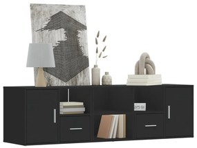 fekete szerelt fa sarokszekrény 160 x 40 x 45 cm
