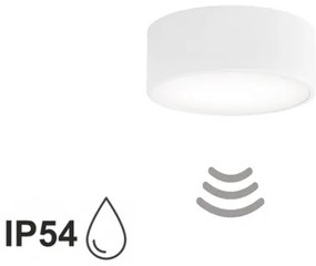 CLEO fürdőszobai mennyezeti lámpa érzékelővel, 1xE27/24W/230V, átm. 20 cm, IP54, fehér