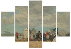 Kép - Eugène Boudin, Beach Scene, reprodukciók (150x105 cm)